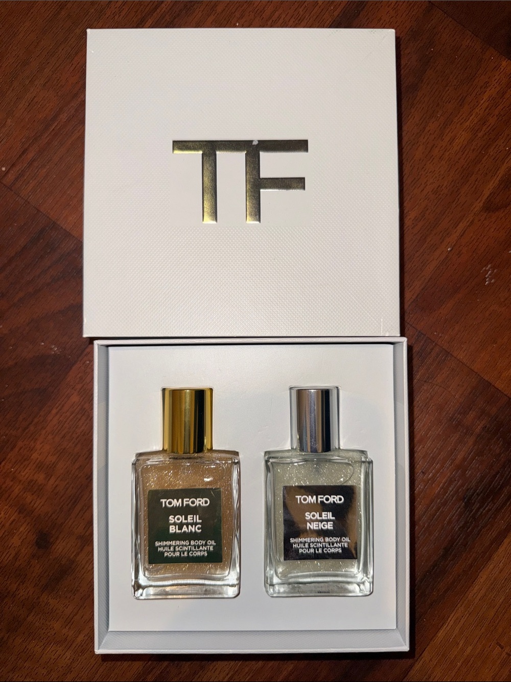 Tom Ford Shimmering Body Oil Duo in Gold & Silver